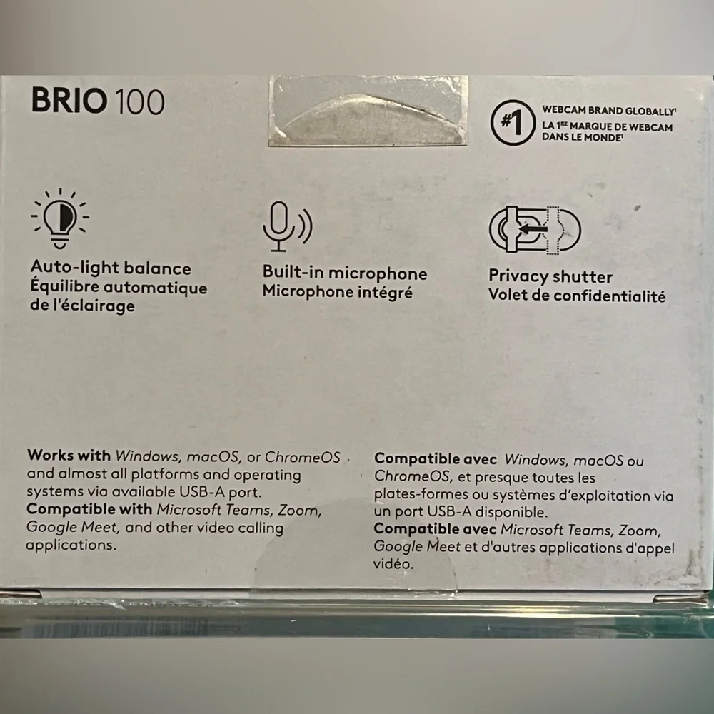 Logitech Brio 100 Full HD 1080p Webcam, new!